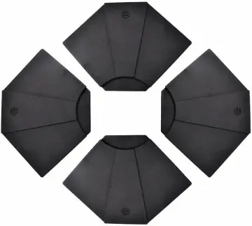 4-Piece Heavy Duty Outdoor Patio Umbrella Bases: Resin or Plastic Water-Filled Stands for Cantilever Umbrellas