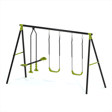 Indoor/Outdoor Baby Metal Seesaw and Swing Set for Family and Garden