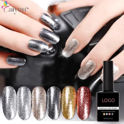 Elastic Design Salon Varnish Platinum Gel for Creative Nail Art
