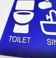 Acryl Braille bewegwijzering Deurbord voor toileteken