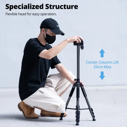 Ambitious GM-150 158cm Professional Phone Camera Tripod