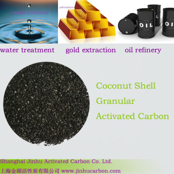 Coconut charcoal as gold recovery machine materials