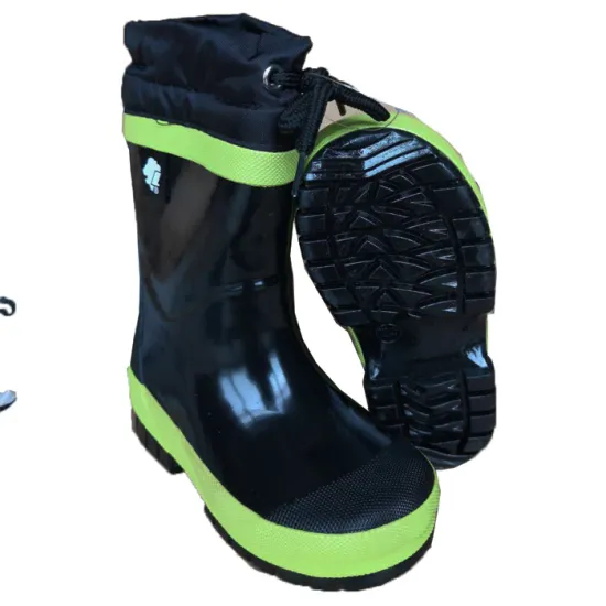 Kids Toddler Waterproof Rubber Rain Boots - Black - In Stock