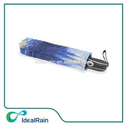 Monet painting compact portable quality lightweight umbrella