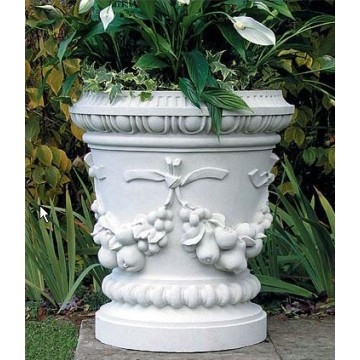 Stone Carving Marble Flowerpot