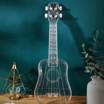 21 Inch 4 String ABS Transparent Ukulele for Kids and Beginners