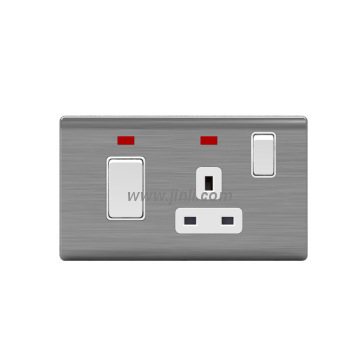 W83A series --1 gang 45A D/P wall switch w/neon + 13A switched socket
