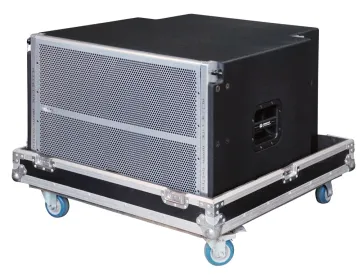 Dual 15" 1200W Super Bass Built-in AMP Line Array Speakers