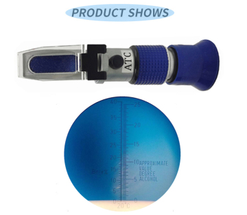 Refractometer for Grape Wine Brewing - Dual Scale Brix/Alcohol with ATC