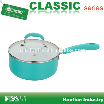 Tiffany Color Aliminum White Ceramic Coated Sauce Pan