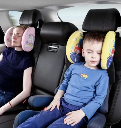 Comfortable Car Seat Side Headrest Pillow for Kids' Travel Sleep