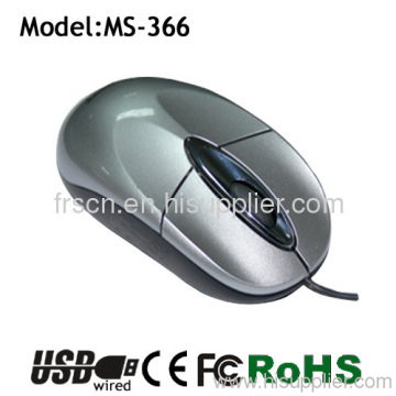 Ms-336 White Color 3d Optical Normal Size Usb Cable Mouse 
