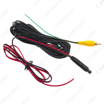 6-Meter Male 4Pin to Male RCA Video and Power Composite Adapter Cable with Trigger Wire for Car Reverse Camera