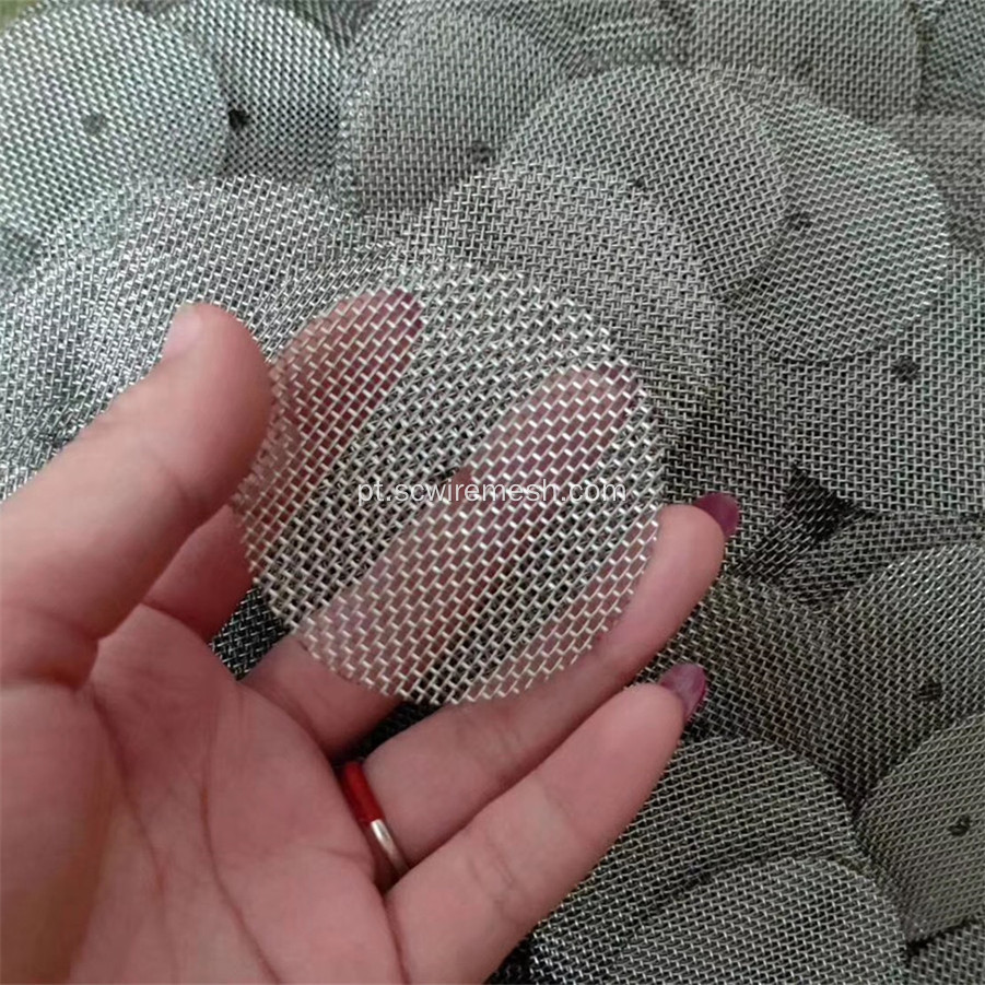 Tela de malha de arame redonda de aço inoxidável para filtro