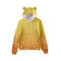 Girl's CVC Printed Hooded Jumper