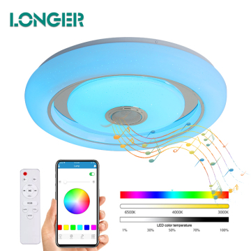 Smart LED Ceiling Light with RGB Colors, Music Integration, and Voice Control via Tuya App