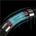 Умный кабель данных с оплеткой со светодиодным дисплеем