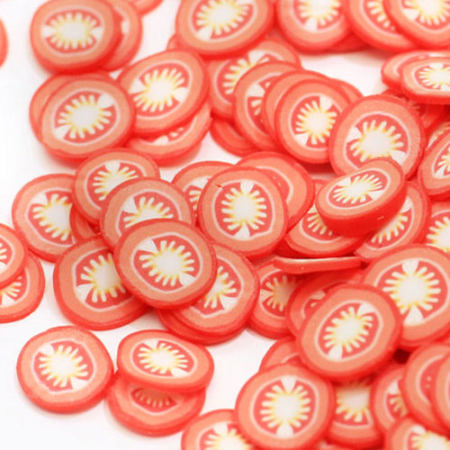 10mm Tomato Clay Slice Soft Pottery Sprinkles for Slime Filler