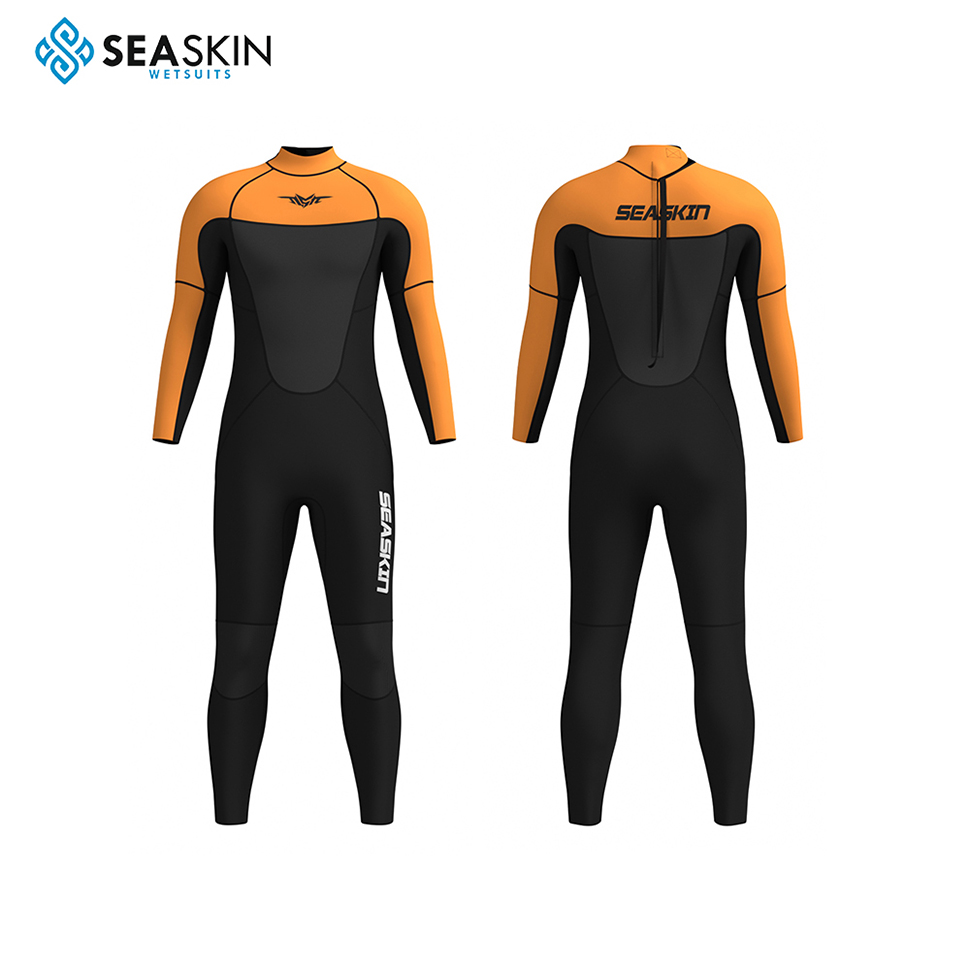 Seaskin Fabrik Neoprene 3mm Lengan Panjang Lengan Panjang Penuh Wetsuit Penuh