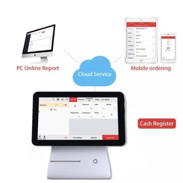 หน้าจอคู่ขนาด 15.6 นิ้ว Android ตาม Pos Terminal
