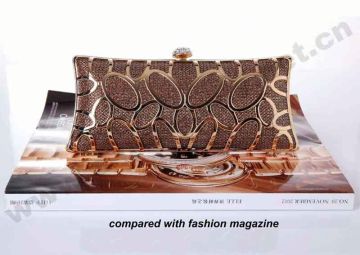 Customized new fashion Glitter crystal clutch purse U0011-075