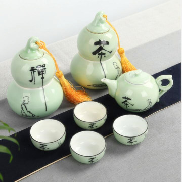 Classical China Tea Set Buddhism Tea Set Porcelain Tea Set