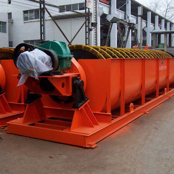 Sand washing separator with light double spirals