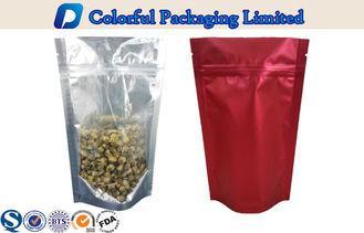 Degradable OEM Foil lined stand up zipper pouch bags With F