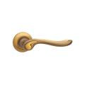 Polished front external modern door lever handles