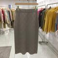 Latest Skirt Design Ladies Fashion Winter Wool Long Skirt