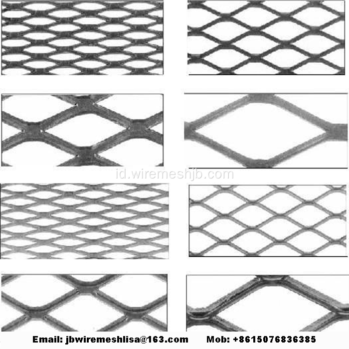 Dilapisi bubuk Dan Galvanis Expanded Metal Mesh