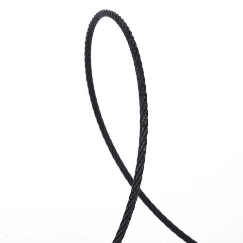 6x19+FC Black Steel Wire Rope para barreira invisível