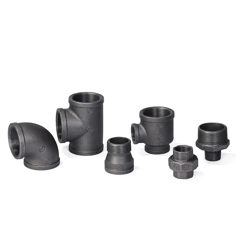 Black galvanized pipe fittings