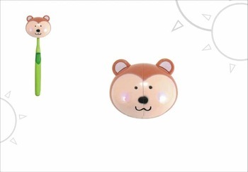 Monkey head toothbrush holder with suction