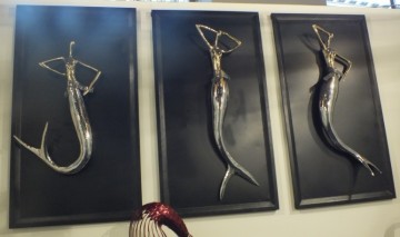 decorative metal stainless steel wall sculpture