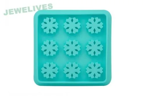 Custom Size Silicone Snowflake Ice Cube Tray 