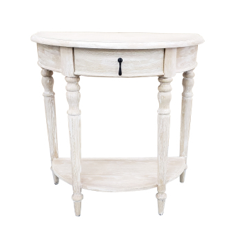 Mrs. Woods' Eco-Friendly White Oak Nordic Style Bedside End Table - Made in China
