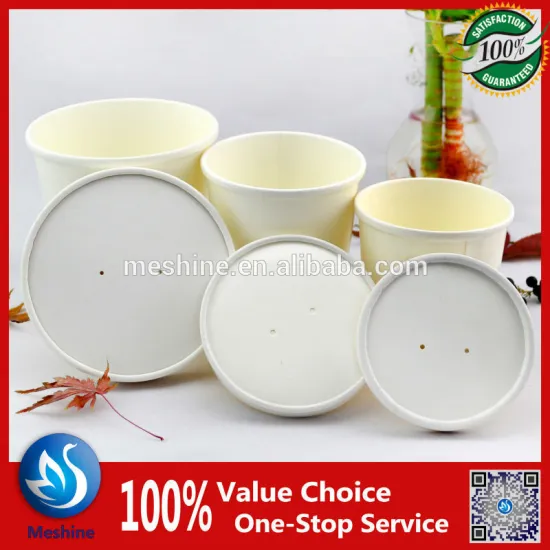 white/brown paper soup cup/8,12,16 oz soup cup paper/plastic lids/paper soup cup