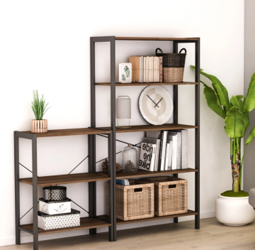 Easy to install metal bookshelf
