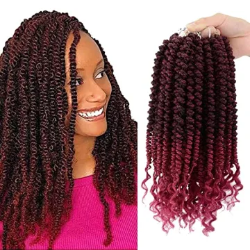 Pre Spring Senegalese Twist Crochet Hair 12 Inch 60g Crochet Twist Hair with Curly Ends Spring Twist Crochet Braids 27