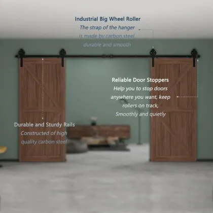 Barn Door Hardware 8ft Sliding Wooden Barn Door Hardware Track Kit