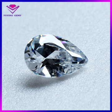The White Cubic Zircon Pear Cut CZ Loose Stone Piedras Zirconia Precio