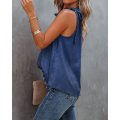 O-neck Sleeveless Blouse and Shirts for Women