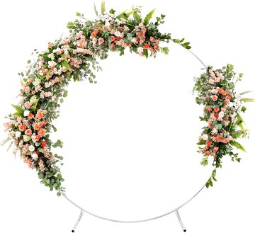 60 Inch Round Grid Iron Wrought Floral Wedding Centerpiece Arch