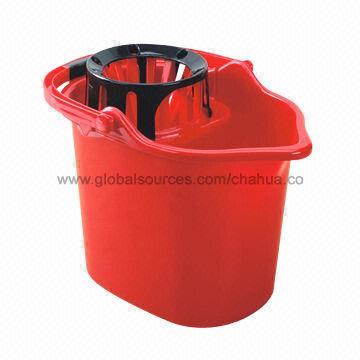 Plastic floor-cleaning pail, can prevent the mop head from dropping water before mopping, 14.5L