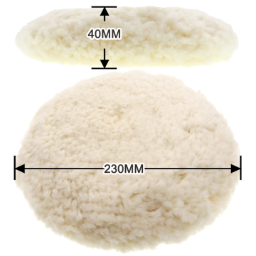 7 Inch 100% Wool Hook and Loop Buffing Pad for Compound Cutting and Polishing