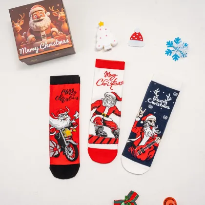 Stylish Santa-Themed Stockings for Friends