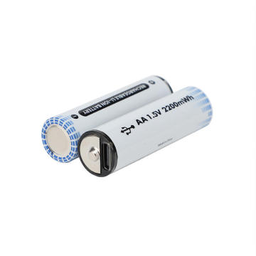 Wholesale OEM AA 2200mAh Rechargeable Lithium Ion Batteries for Toys (USB Type-C)