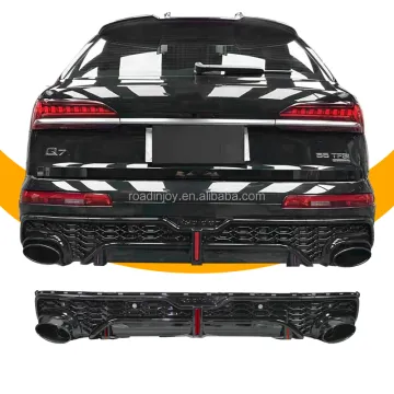 RSQ7 Black Rear Diffuser for Audi Q7 2020-2023 Rear Bumper Diffuser