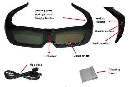Super Light Universal Active Shutter 3d Glasses Vision For Panasonic, Toshiba, Philip Tv